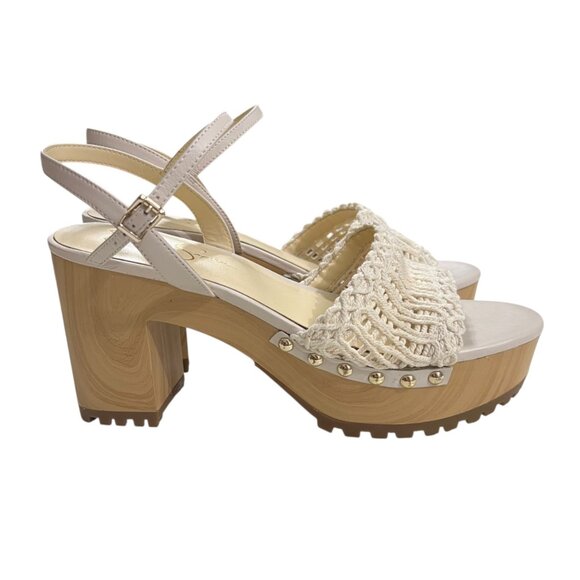 Jessica Simpson Timia Woven Slingback Platform‎ Chunky Heel Lug Sole Sandals 11 - Picture 6 of 10